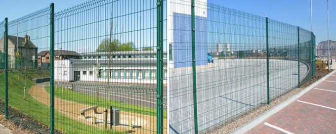 PVC Coated 50*200mm Mesh Hole Triangle Fence For Airport OEM