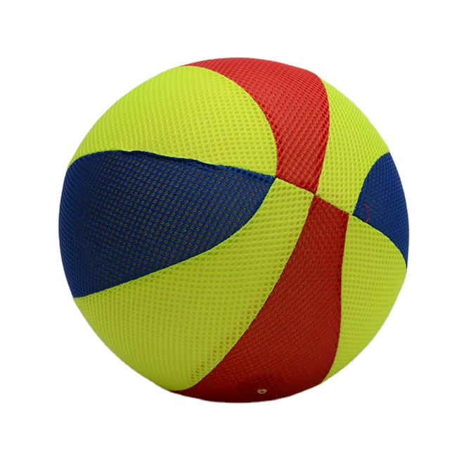 BM-1 Mesh Covered 6" Inflatable Soccer/Beach Ball for Kids