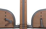 wooden street lamp outdoor fitness bike