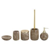 Buy cheap Dark Emperado Marble Bathroom Accessories Set Ball Shape Marble Toothbrush product