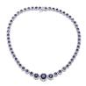 Buy cheap Blue Aquamarine Birthstone Necklace Cubic Zirconia 17 Inch from wholesalers