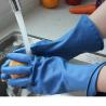 Buy cheap Blue Unlined Oil Proof Household 55g Rubber Cleaning Gloves from wholesalers