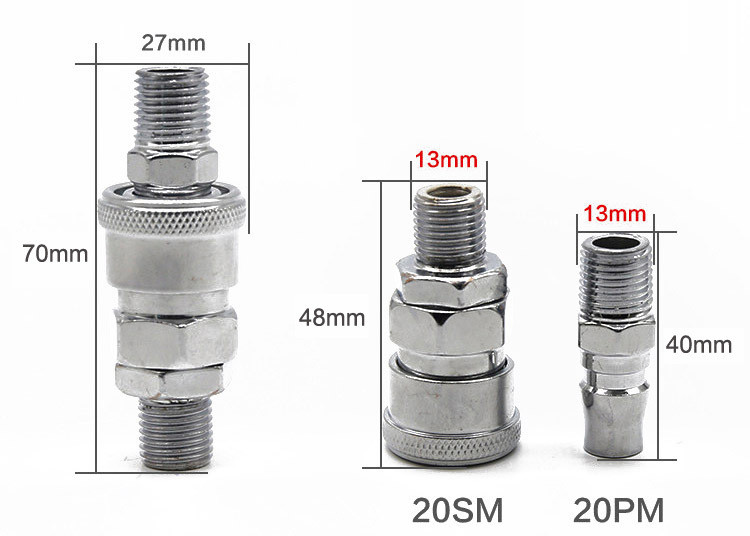 Type C Self Locking Air Pipe Connector / Pneumatic Pipe Connector Pp-30 Sm Sf Pm