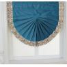 Buy cheap European style light luxury fan shape velvet blue Roman blind blackout Customized for dinning room kitchen small window from wholesalers