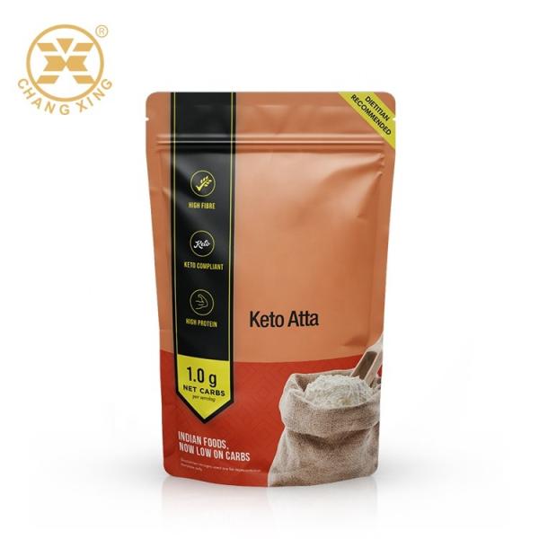 1kg 5kg Corn Flour Dried Food Packaging Bag Self Standing Polypropylene Zip Lock