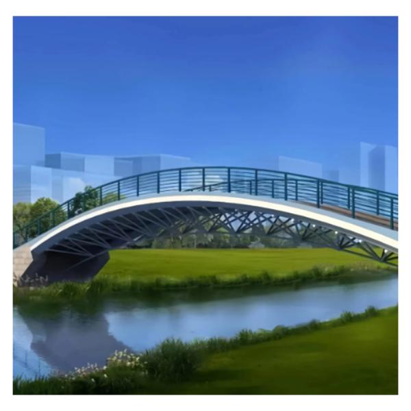 Buy cheap ISO Q345B Prefab Steel Bridge Fabrication Metal Pedestrian Bridge Earthquake Resistant from wholesalers