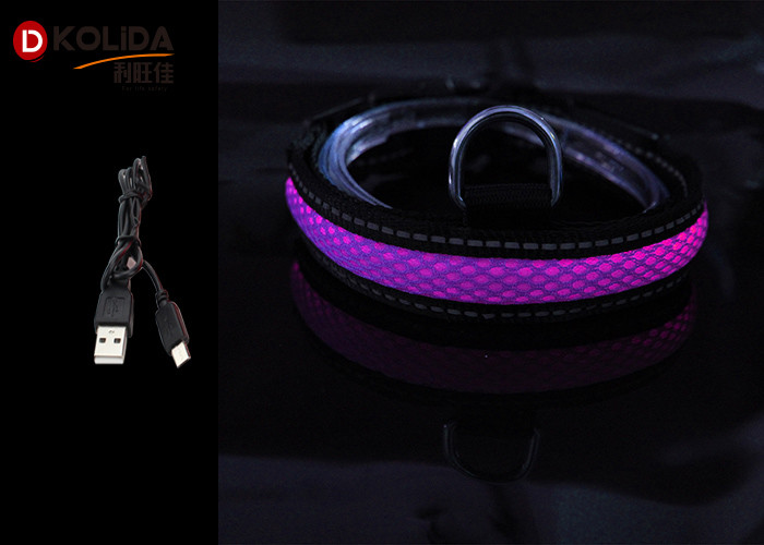 Pet Buckle LED Waterproof Illuminated Dog Collar Nylon For Doggie Safety