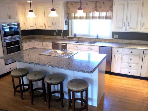 Buy cheap Spain Azul Platino Granite Stone Slab Countertop Speckled Stone Slab Kitchen from wholesalers