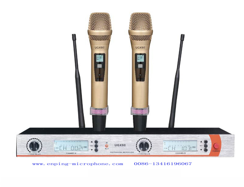 UGX9 wireless microphone system UHF IR selecta ble frequency PLL competetive low price rack ear SHURE