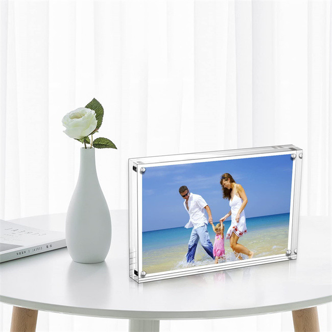 PMMA Custom Acrylic Fabrication Floating Acrylic Box Frame Acrylic Picture Frame