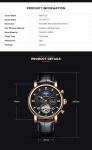KINYUED hot sales Fashion Tourbillon Automatic Movement Mens Automatic