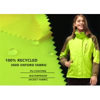 Buy cheap Recycled Polyester Oxford Fluorescent Coating 300D 190GSM Outdoor Jacket Fabric product