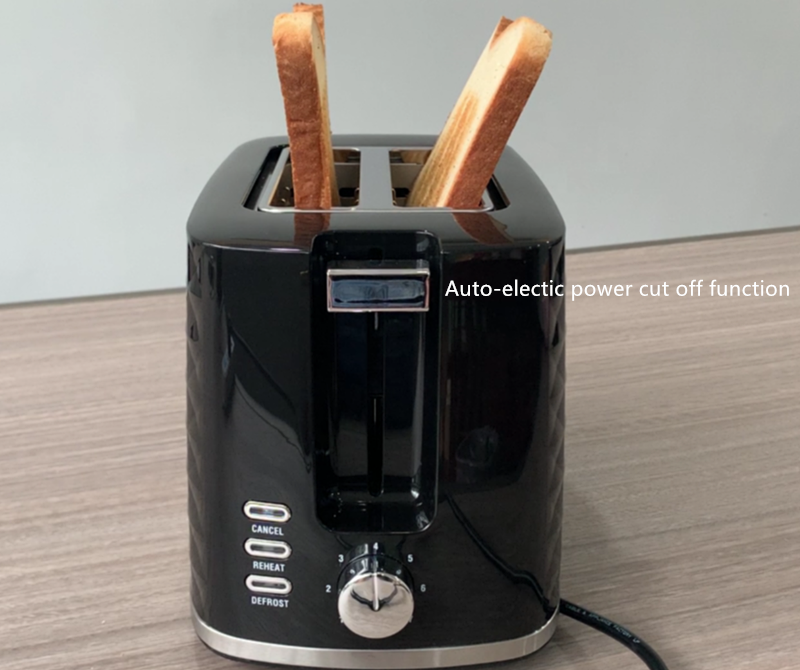 2023 popular Kitchen Fashion 2 Slice Stainless Steel Defrost Function Toaster oven Kitchen Appliances Toaster Machine