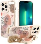 iPhone 12 Pro Max Silicone Case with Strap for Women Girls Cute Floral Flowers