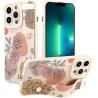 Buy cheap iPhone 12 Pro Max Silicone Case with Strap for Women Girls Cute Floral Flowers Pattern Design Adjustable Soft Wirstband from wholesalers