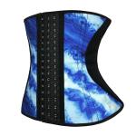 Mixed Blue Tie Dye Latex Sport Waist Trainer For Women Weight Loss Everyday Wear