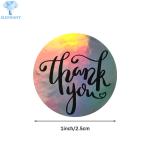 Glossy Vinyl Custom Sticky Labels Gold Foil Thank You Circle Stickers