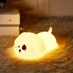 Night Light For Kids Cute Silicone Puppy Night Light With 2 Levels Of Brightness