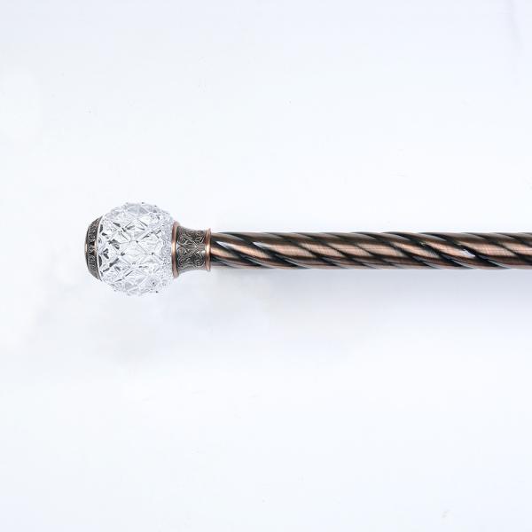 Buy cheap Home Window Decoration Curtain Twist Rod Crystal With Cap Curtain Finials Set from wholesalers