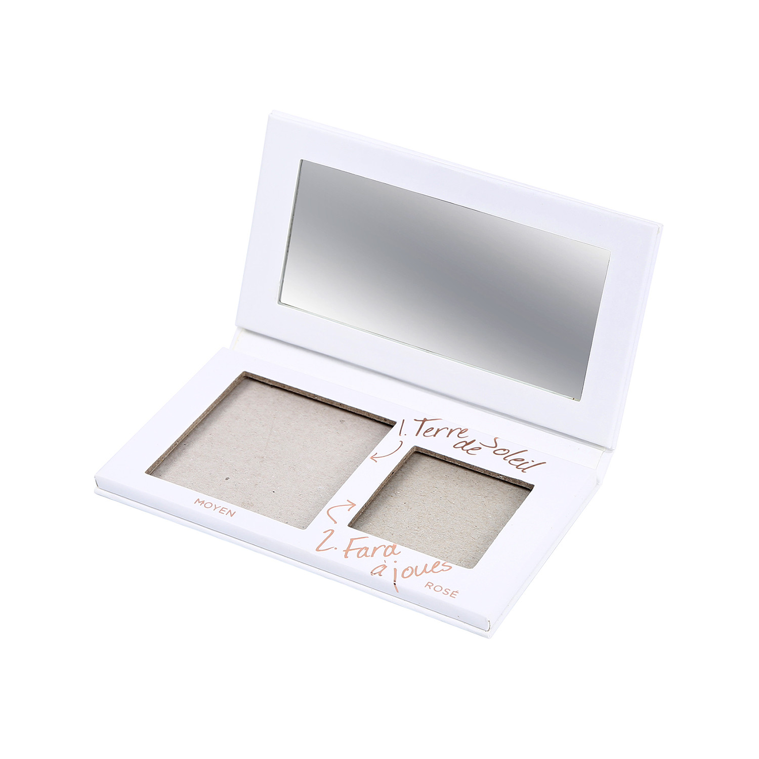 Empty Eco Friendly Baked Eyeshadow Palette 6 Colors PMS Color With Glass Mirror