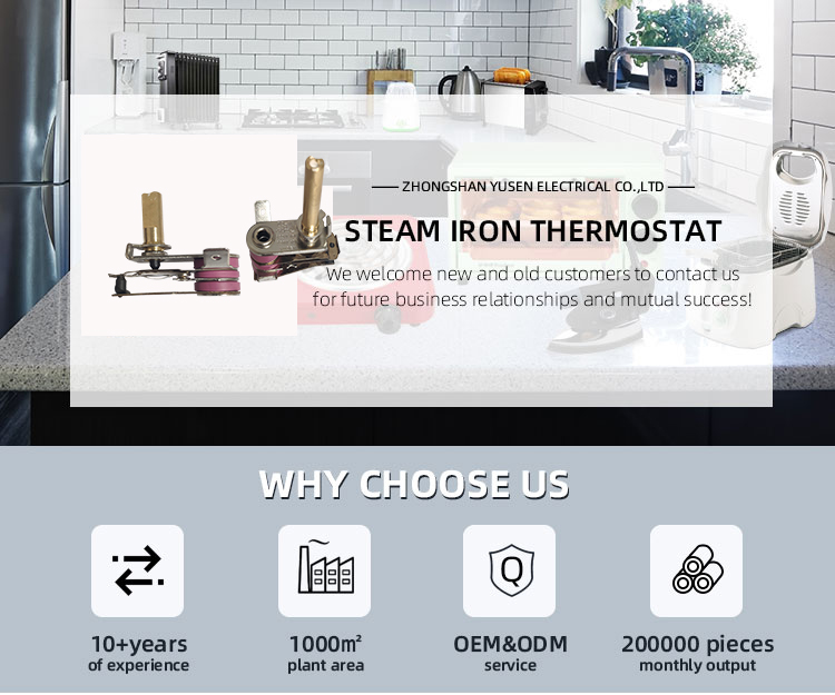 Steam Iron with Boiler Household Iron Spare Parts Adjustable Bimetal Thermostat