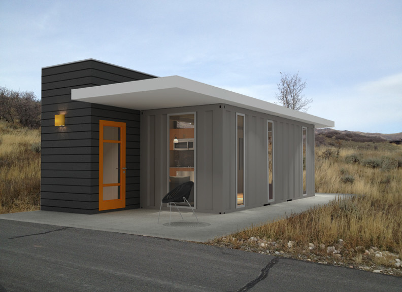 75mm Prefab Modular Homes / Prefabricated Shipping Containers Roof Customized Resort Center