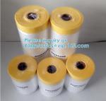 Disposable PE pre-taped self static cling masking film, Cover mask plastic drop