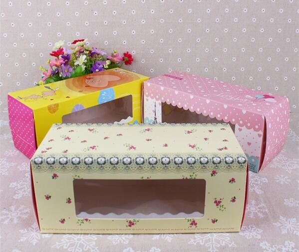 economy Cupcake Box White Window Cake Box customized Wedding Cake Box,6inch in stock PET Plastic Clear birthday Cake Box