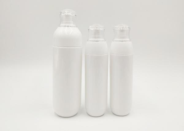 Buy cheap PET Plastic 30ml 100ml 120ml Custom Cosmetic Bottles White Color Body Care from wholesalers