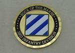 2.0 Inch Custom Brass Personalized Coins , Gold Plating USA Military Coin