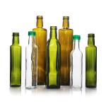 Empty Marasca Glass Oil Bottle 100ml 750ml Transparent Green