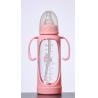 Buy cheap BPA FREE magic glass baby feeding bottle with beauty sleeve and handle from wholesalers