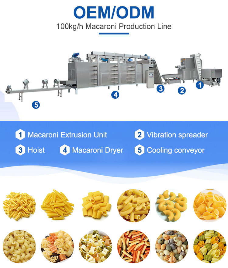 Easy Operation Multi-Function Industrial Macaroni Pasta Links Production Making Machine