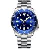 Buy cheap Luminous 21mm Mens Rubber Strap Watches 3BAR Silicone Stainless Steel Back from wholesalers