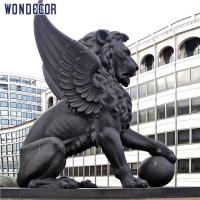 Buy cheap 160cm Large Bronze Lion Statue Outdoor Metal Animal Decoration product