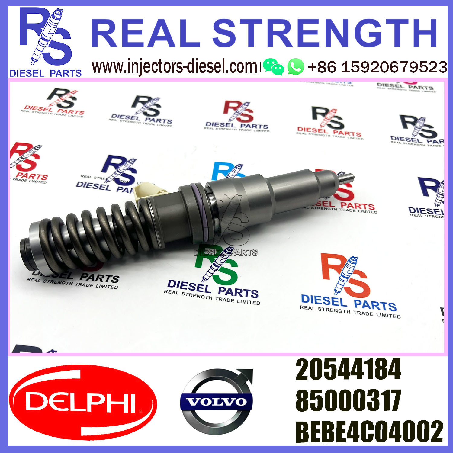 DELPHI 2pin injector 85000317 20544184 BEBE4C04002 Diesel pump Injector V-O-L-V BEBE4C04002 E1 for V-O-L-V 16 LITRE E1 EURO
