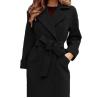 Buy cheap Fashion Wholesale Ladies Wool Plus Size Design Long Jackets Coats Casual Jacket Oversize Coats with Tie for Women Woolen Knitted from wholesalers