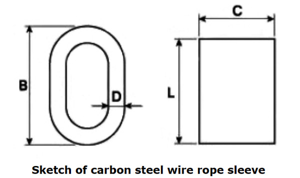 8mm To 32mm Rope Rigging Hardware Electric Galvanized Carbon Steel Wire Rope Sleeve