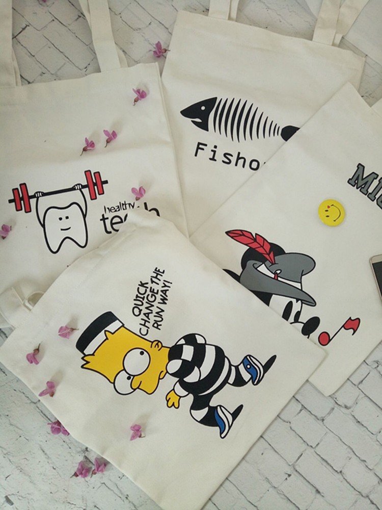 Factory price high quality 6oz 8oz 10oz 12oz canvas shopping bag cotton tote reusable handbag kids school bag