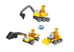 72Pcs 3 In 1 Mini Plastic Construction Toys Vehicle , Colored Kids Building