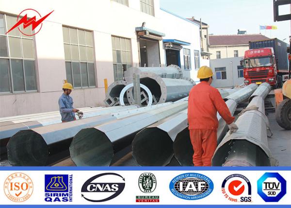 Buy cheap 90FT 2 Segements Direct Burial Electric Steel Pole , Galvanized Pole Monopole from wholesalers
