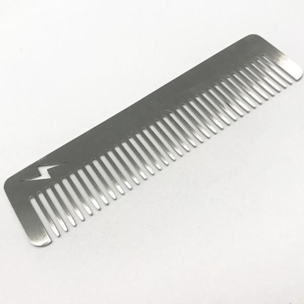 Buy cheap Custom cool innovative men gift, engrave logo stainless steel credit card wallet beard comb bottle opener from wholesalers