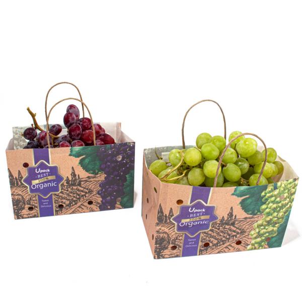 Buy cheap Sustainable OEM Printed Fruit Paper Bags Brown / White Color Customized from wholesalers