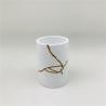 Buy cheap Golden Foil Hand Painted Polyresin Bathroom Accessories Set In white Sand from wholesalers