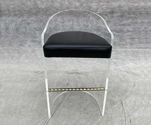 Buy cheap Modern Acrylic Genuine Leather Chair 50*45*95 With Leather Cushion from wholesalers