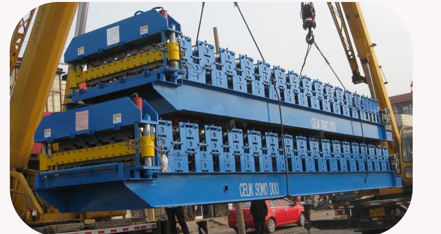 corrugated roofing sliding machine
