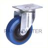 Buy cheap Blue Elastic Rubber Top Plate Swivel Casters Wheels / Polypropylene Casters from wholesalers