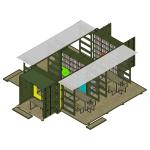 Thermal Insulation Wall Container 20 Feet Custom Restaurant Outdoor Terrace