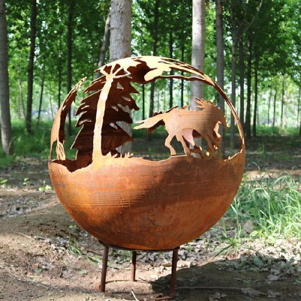 Buy cheap Wood Burning Outdoor Corten Steel Fire Pit portable steel bowl fire pit from wholesalers