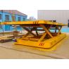 Buy cheap Cross Bay Mounted Motorized Industrial Carts Hydraulic With Large Platform / Rail Gauge from wholesalers